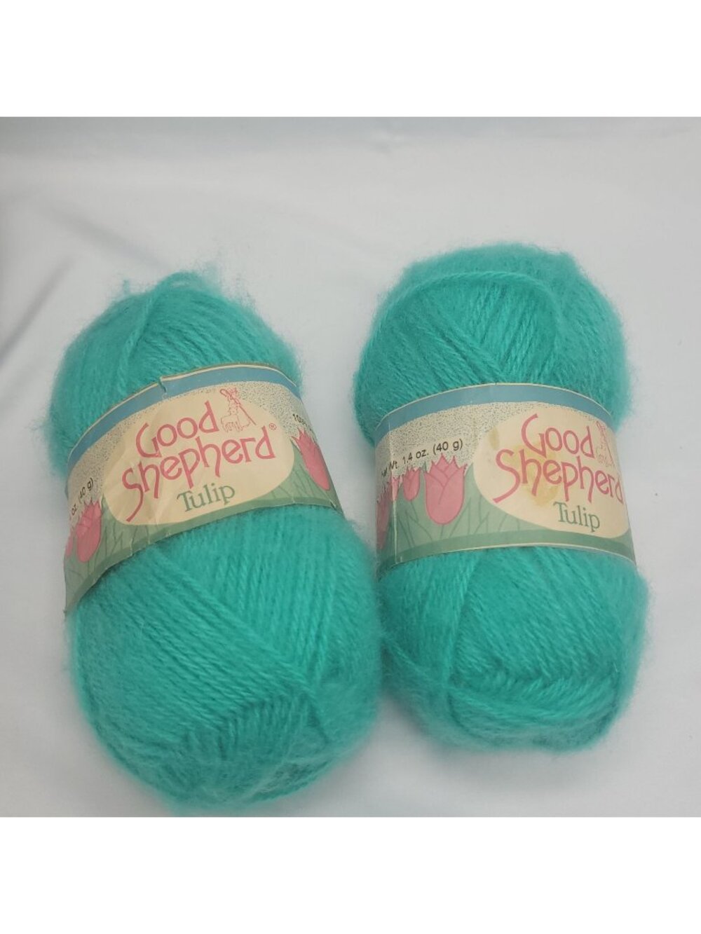 Vtg Good Shepherd Tulip Yarn 1.4oz 100% Acrylic Lot 1980 Green Made In Brazil